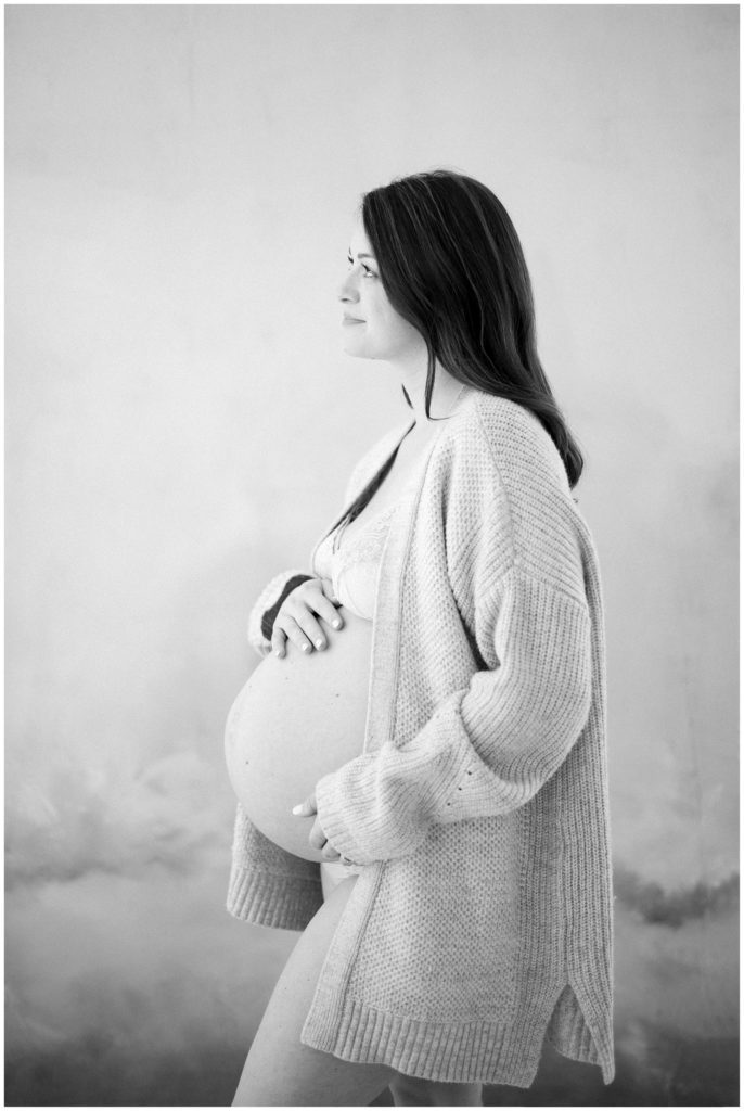 pregnant mom and son documented by virginia maternity photographer