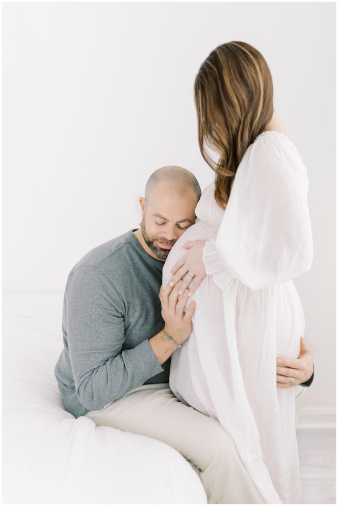 pregnant mom and son documented by virginia maternity photographer