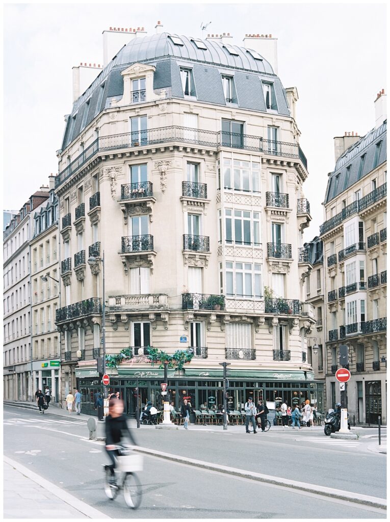 photograph of Cafe Paris on Rue La Grande   which makes a perfect stop for lunch during your Parisian babymoon
