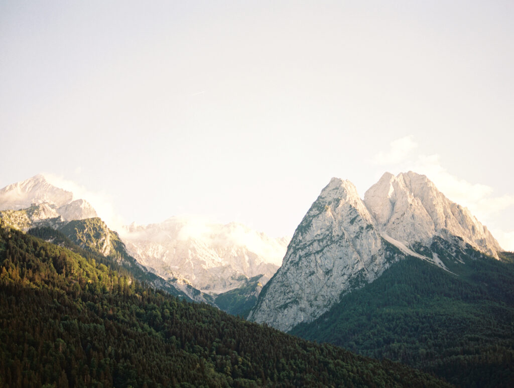 view of the zugspitze as seen during a garmisch family vacation
